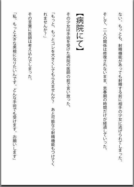 身体改造 -男根少女 郁美の場合-