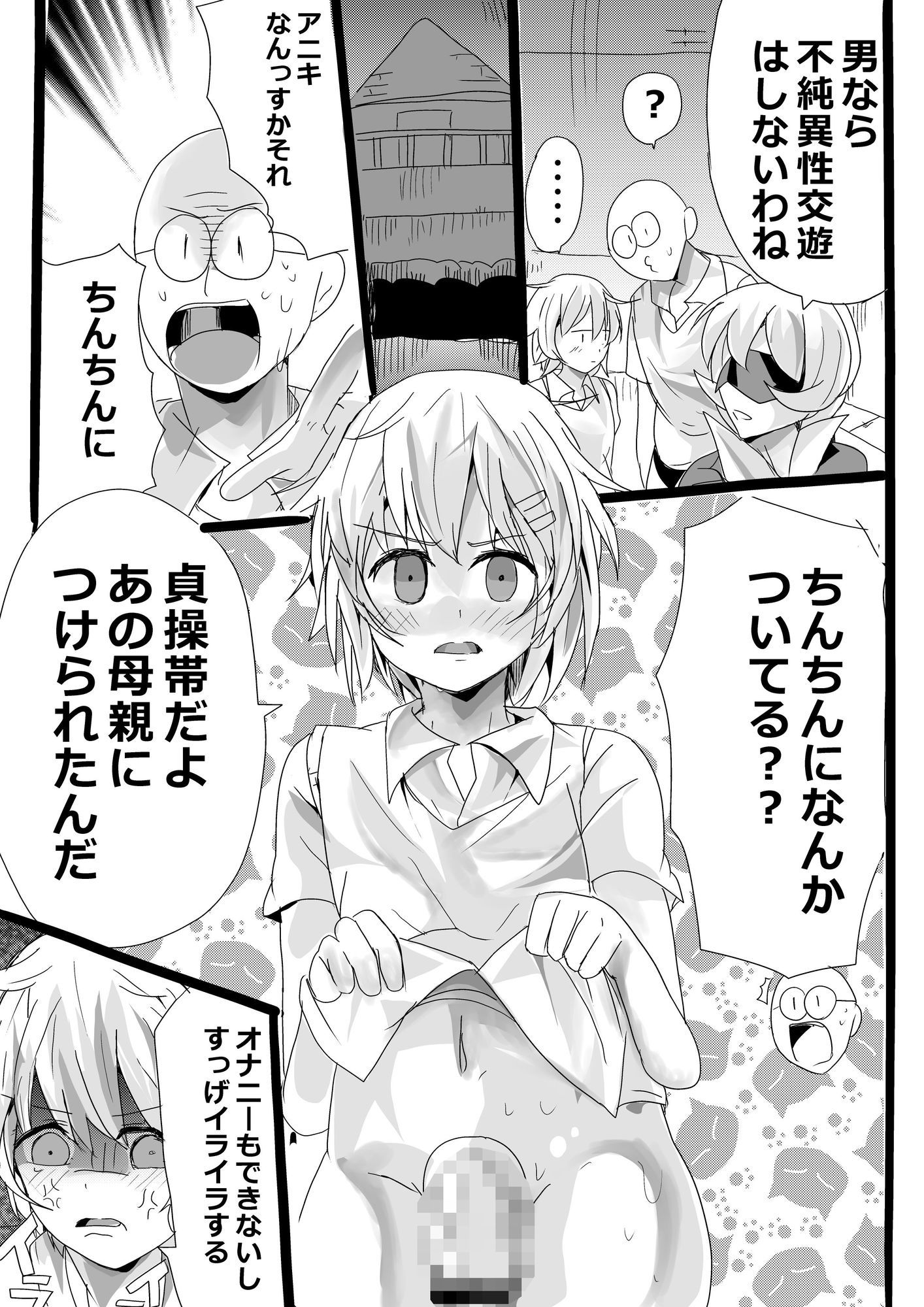 貞操帯をつけたアニキのオ○ニーの手伝うお話