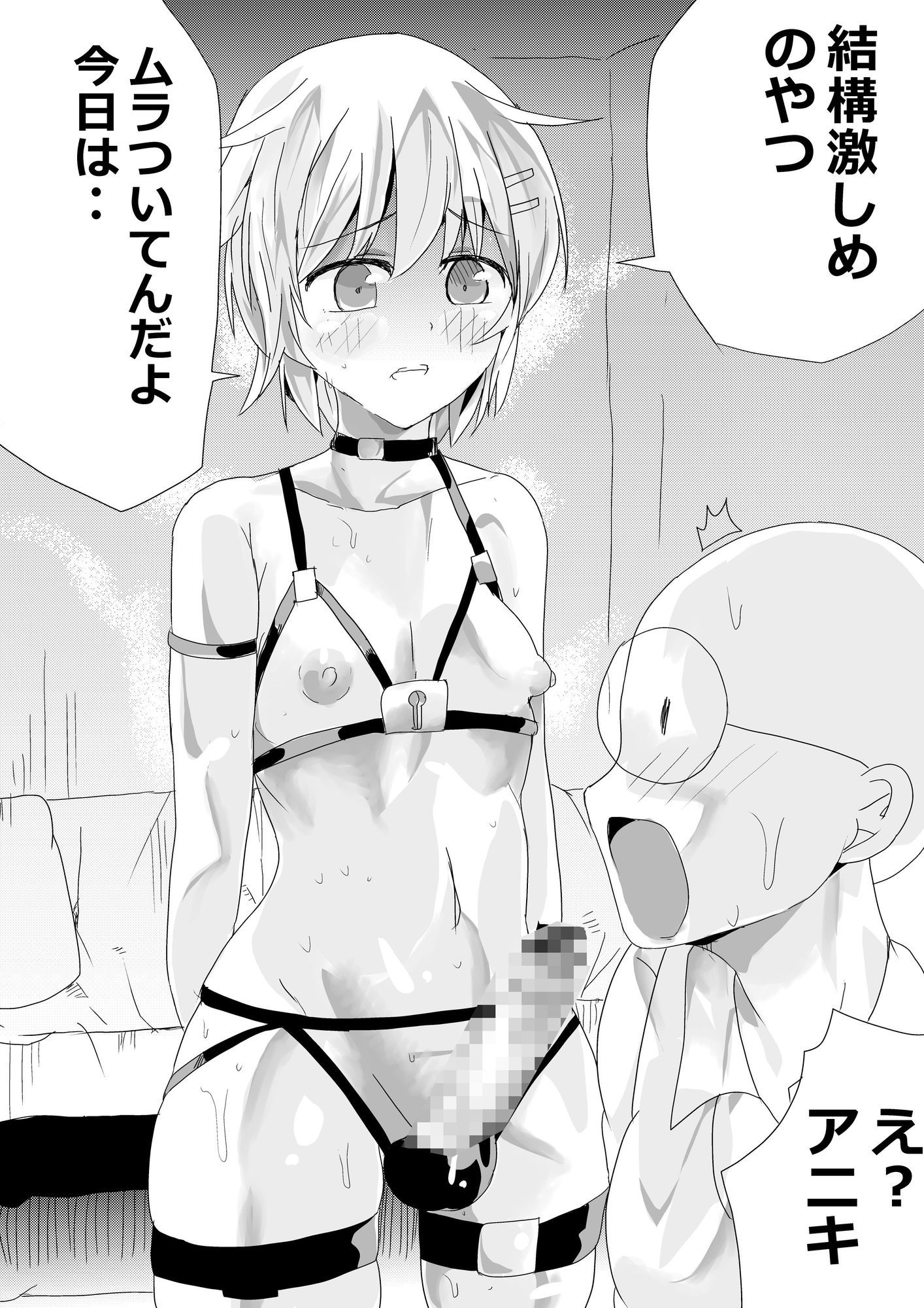 貞操帯をつけたアニキのオ○ニーの手伝うお話