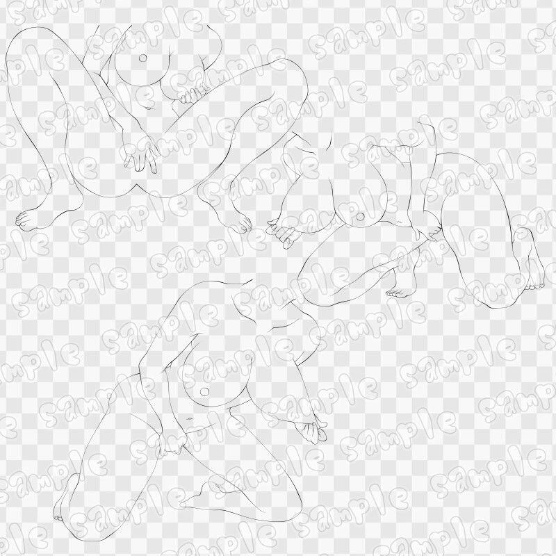 線画素材集［手］14