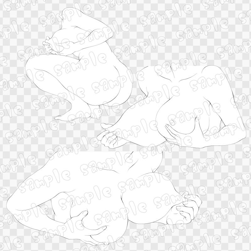 線画素材集［手］16