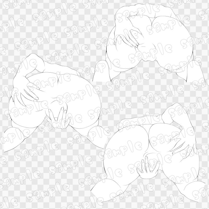 線画素材集［手］22