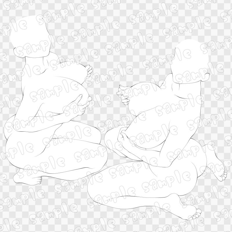 線画素材集［手］26