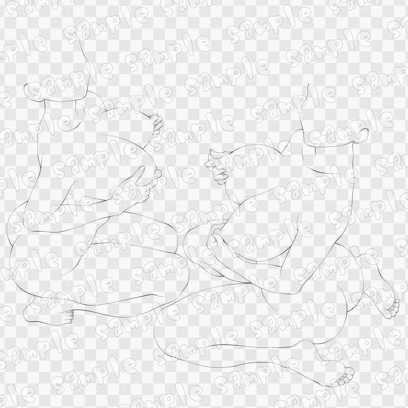 線画素材集［手］26