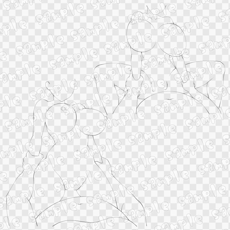 線画素材集［手］29