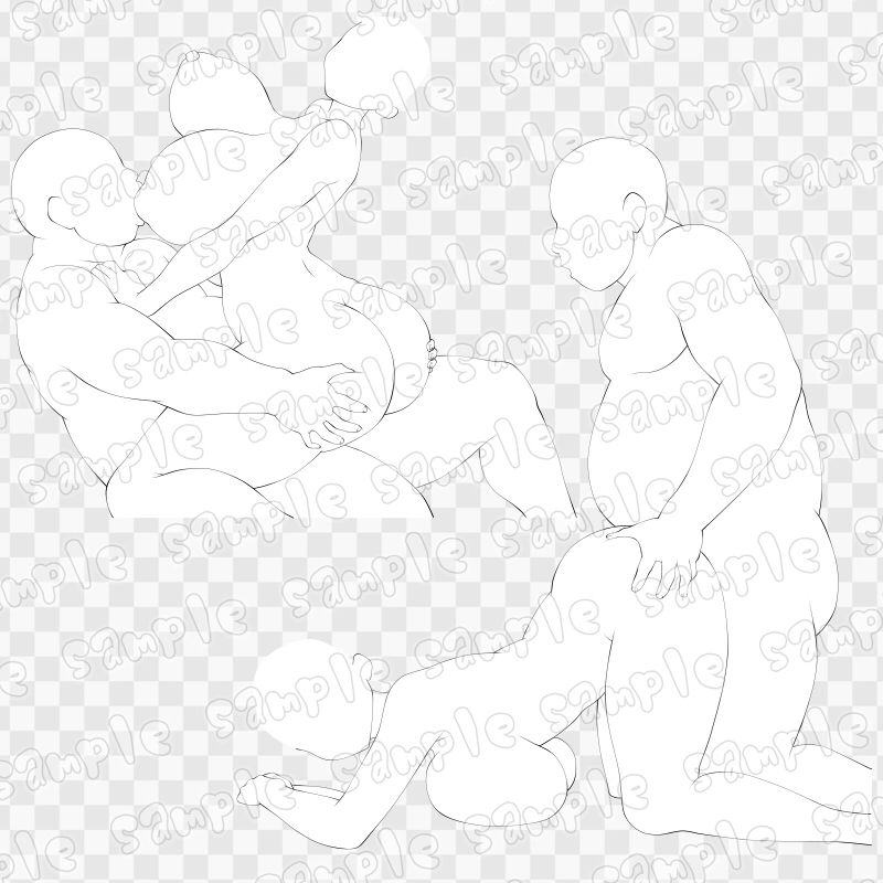 線画素材集［手］30