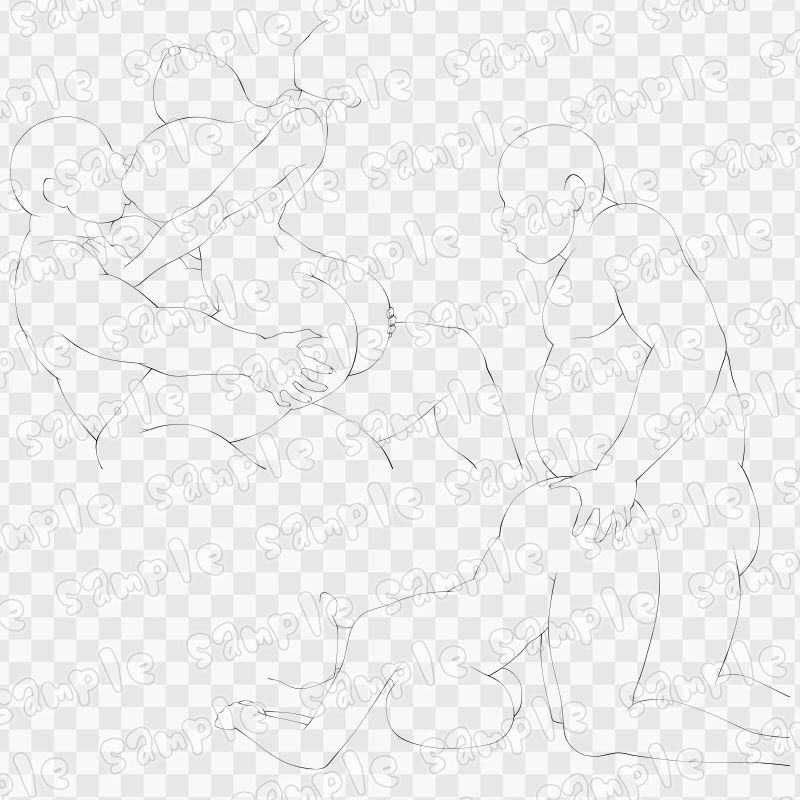 線画素材集［手］30