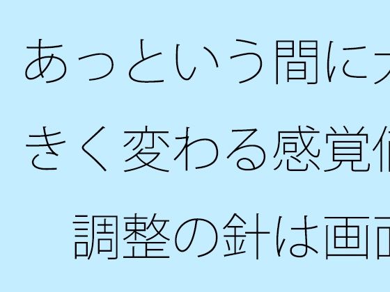あっという間に大きく変わる感覚値 調整の針は画面をオーバーしながら左右に・・