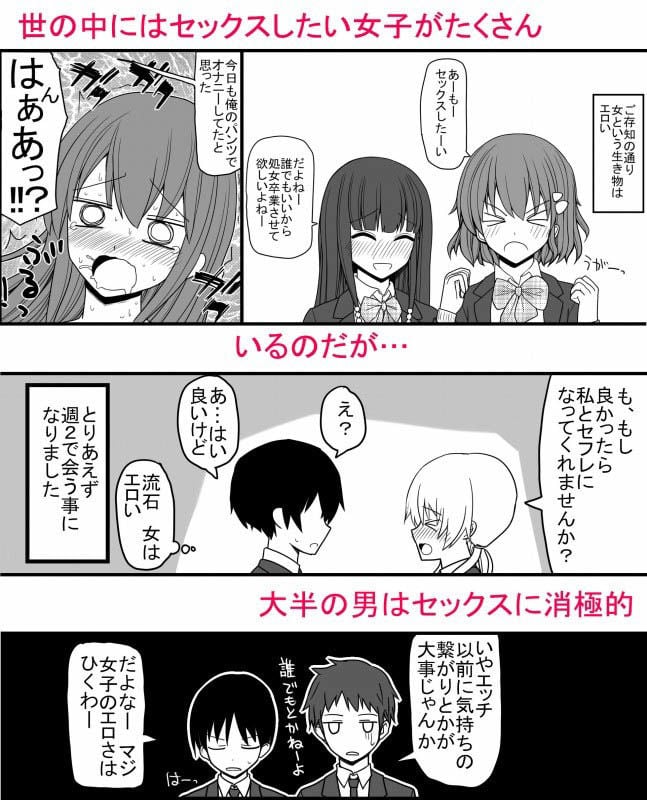 溢れる性欲を抑えきれないエロエロな女の子ばかりな世界