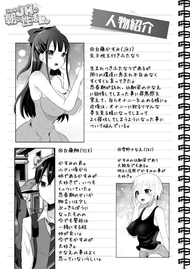 ふたなりねぼすけJKの朝の性活動2