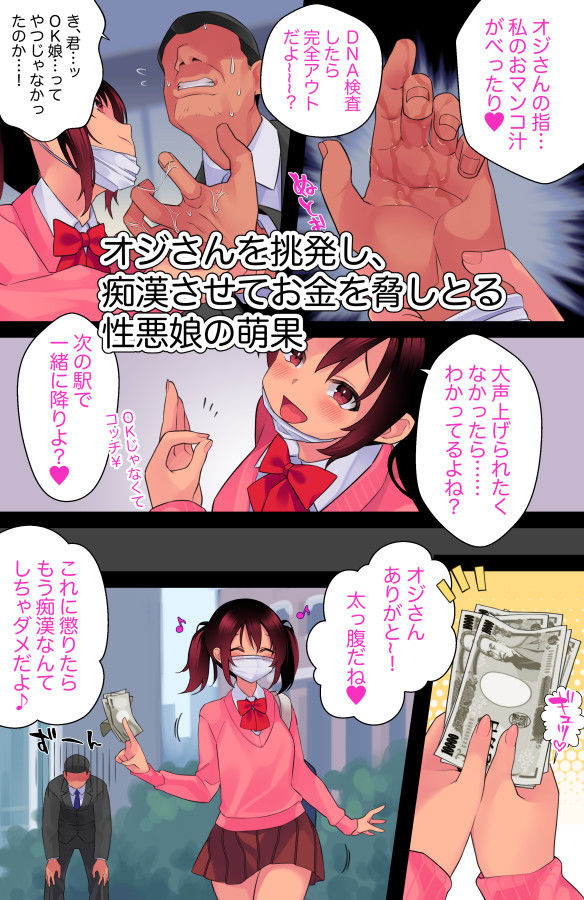 痴●恐喝娘、カモにしてきたオジさん達にめちゃくちゃお仕置きされてしまう。