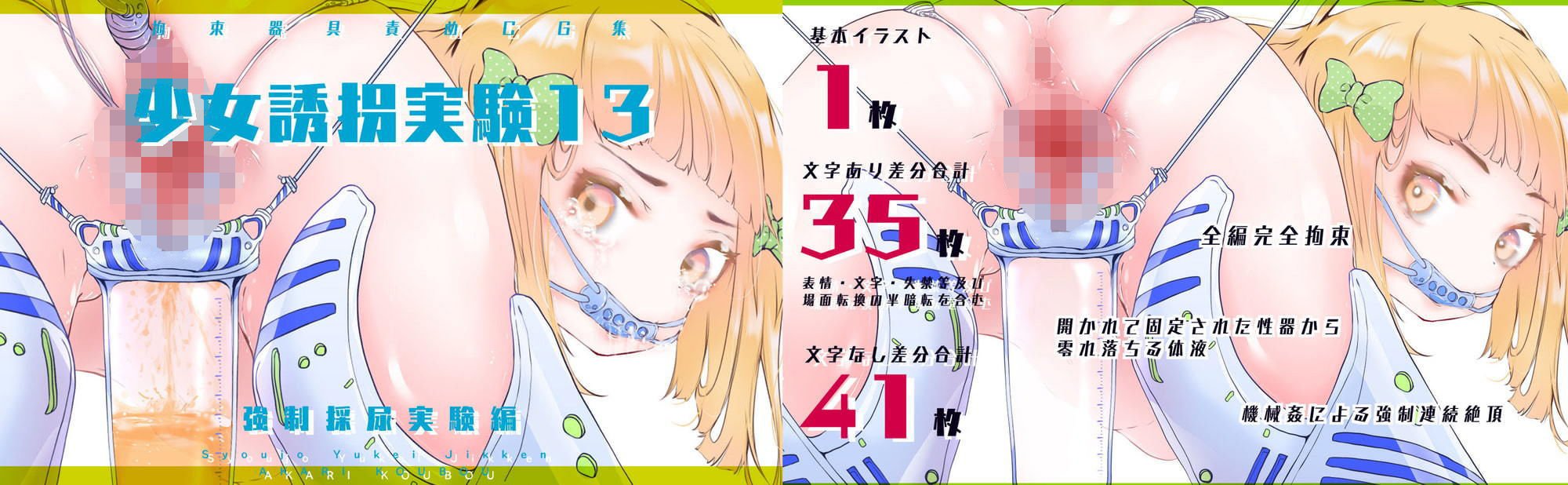 【セット販売】少女誘拐実験vol.11・12・13 子宮調教・卵管検査・連続絶頂観察・強●採尿実験編