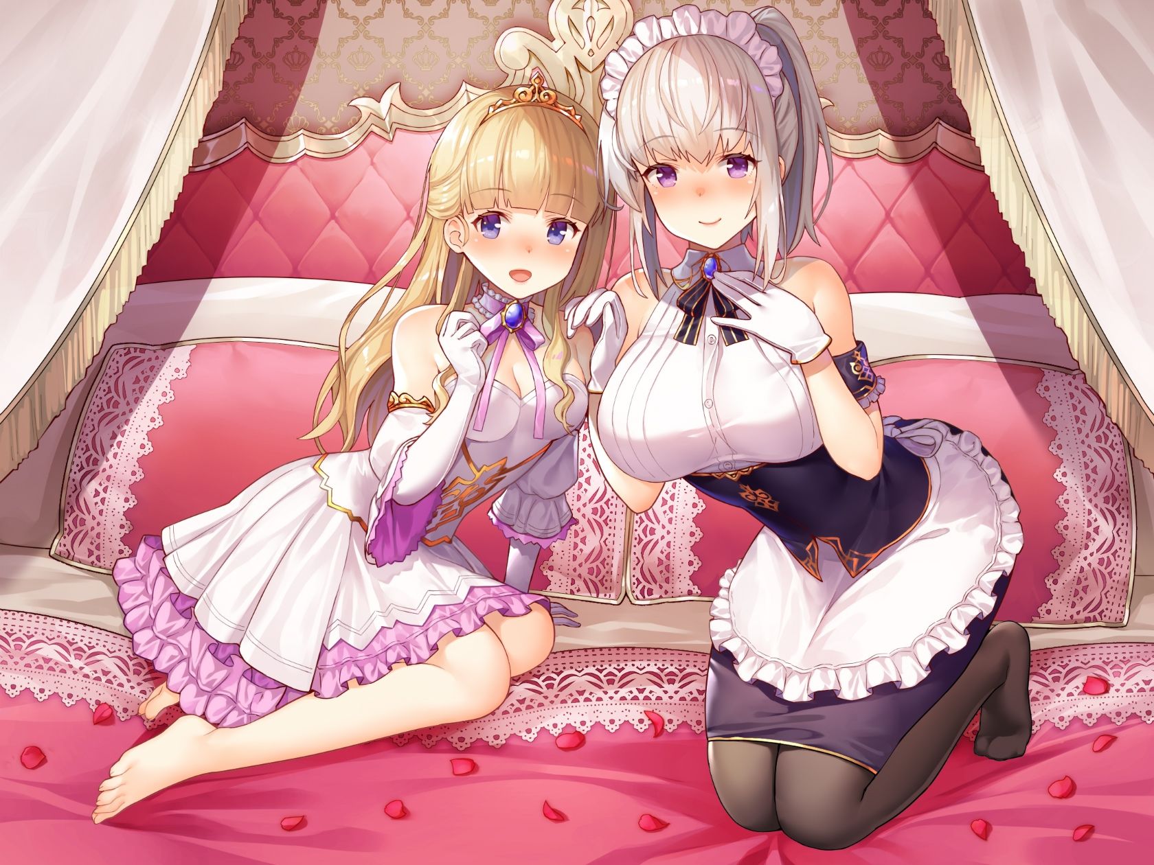 【淫語・喘ぎ声】姫妻&メイド妻の生ハメ最優先 王室スローライフ