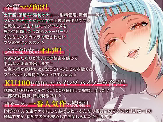 【マゾ向け男受け】マゾオナホくんを再教育してあげますね〜ふたなりドS女の子様にマゾいじめされて玩具に堕とされるまで〜【KU100バイノーラル】