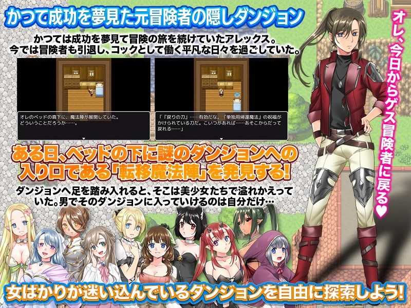 俺だけが入れる、女だらけの隠しダンジョン