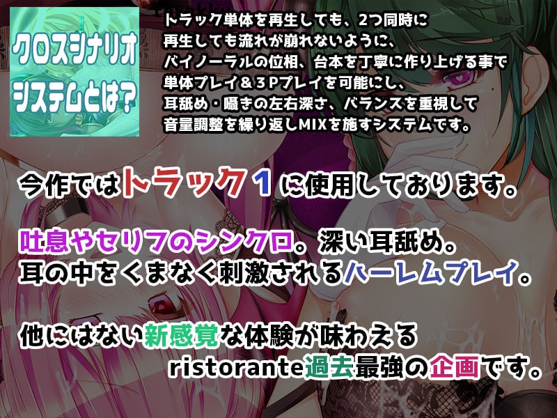 【動き回る触手・耳舐め音】耳から酔わされて犯●れる――サキュバス姉妹の「10回射精するまで起きれません」【3Pハーレム・大量射精】
