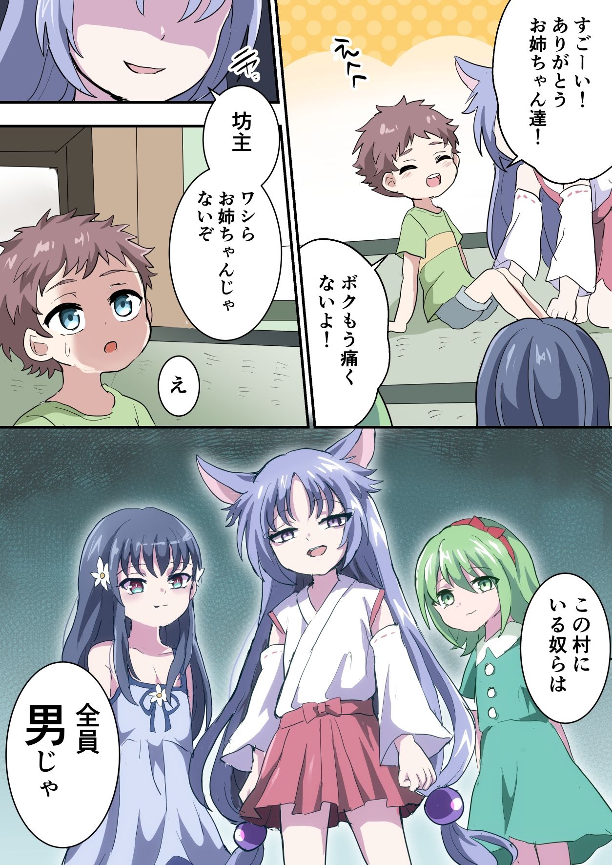 男の娘しかいない村に迷い込んだ男の子の話