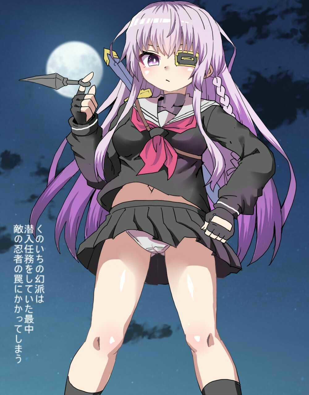 幻術に囚われてオチンチンが生えたくのいちは 幻術でできた自分と交尾しちゃう