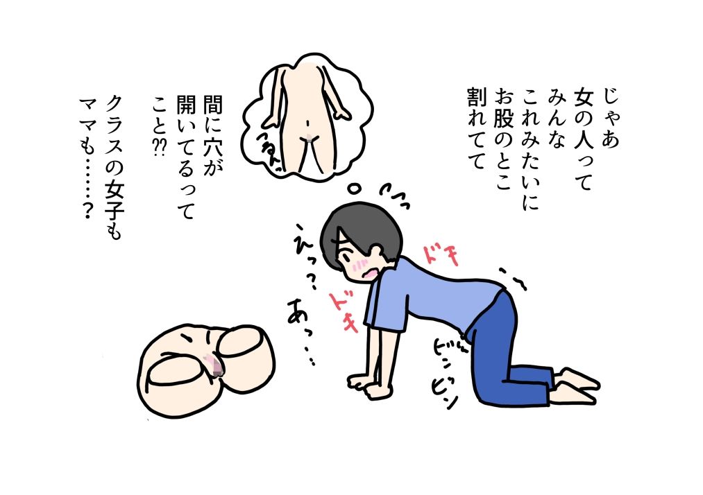 据え置きオナホで女の子のアソコをはじめて見た少年が本能でチンチン挿入する話