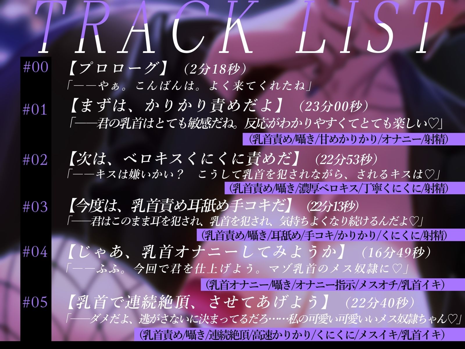 【乳首性感】 低音イケボお姉さんの乳首開発プログラム（はーと） 〜イケメン女子の徹底的な乳首責めで堕とされる〜
