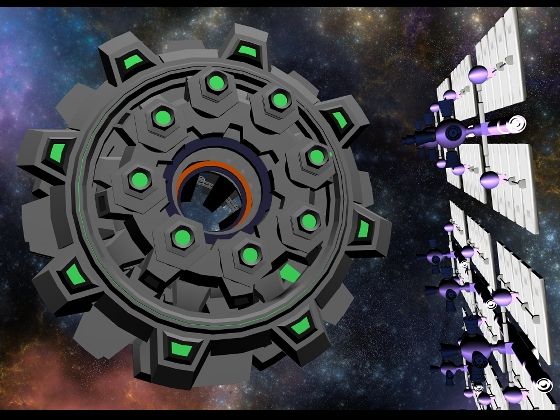 転移ゲートラプンツェルとソーラーパネル2種クリップスタジオ用3Dオブジェクト