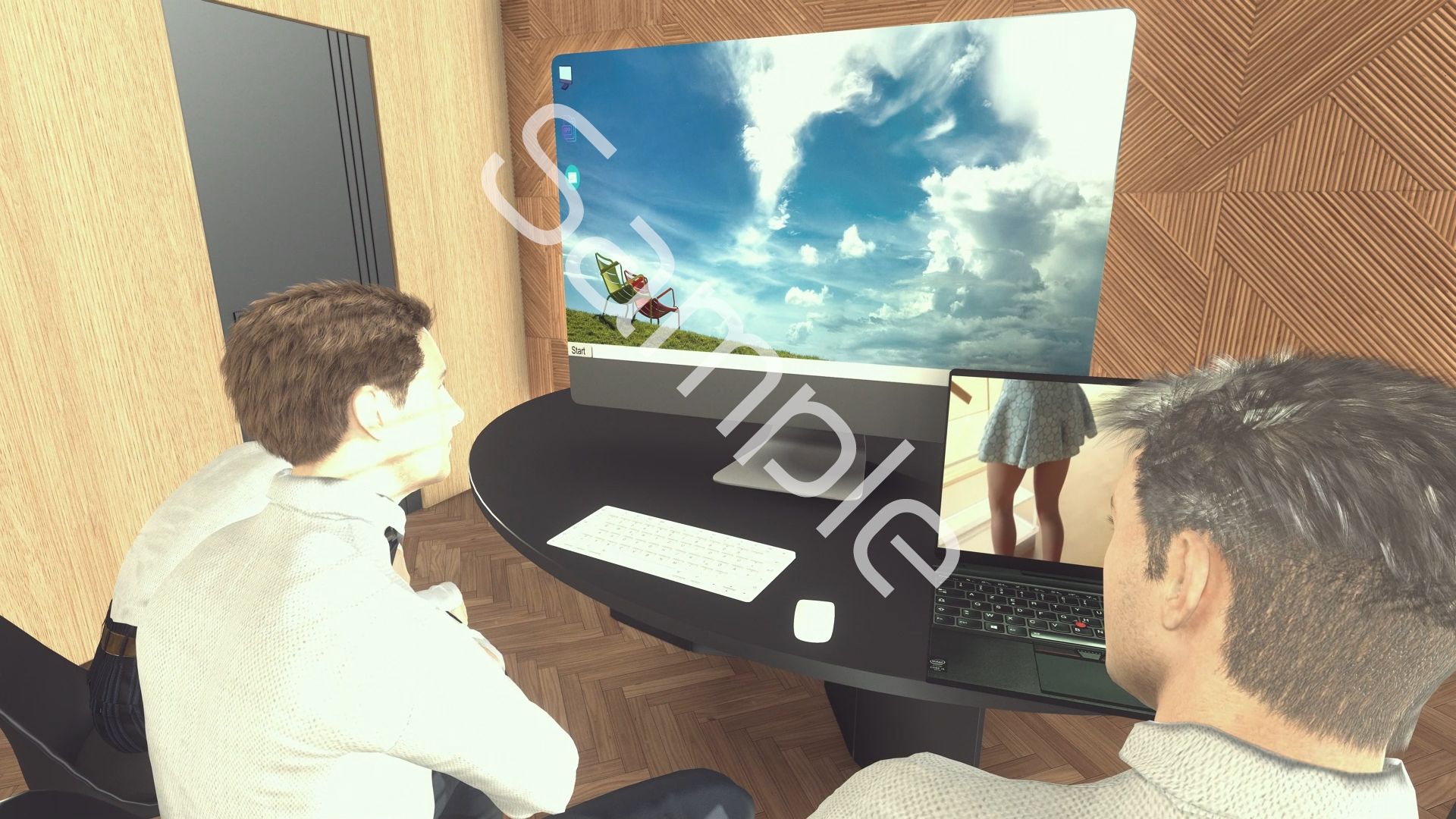 【●100▲100】ドスケベ放送部員男子複数名による、廻里生徒会長の演説時真下のピンホールカメラからの逆さ撮り盗撮動画ライブ鑑賞の様子（Vol.007:私服演説で盗撮されたフルバックパンティ・わたしの弁当箱に精液出した奴出て来い（怒））