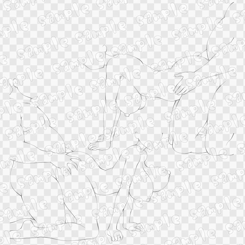 線画素材集［手］31