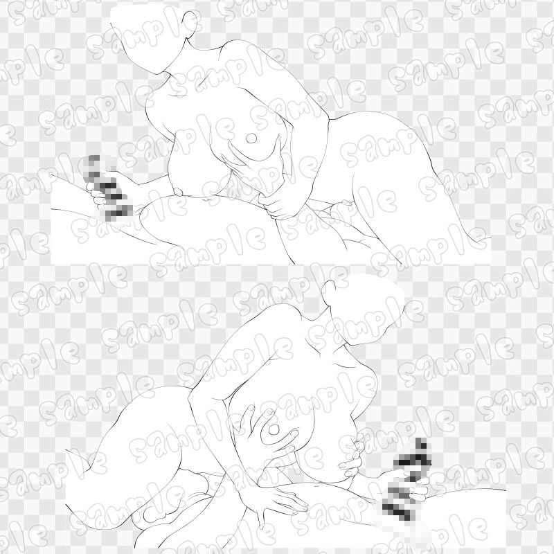 線画素材集［手］43