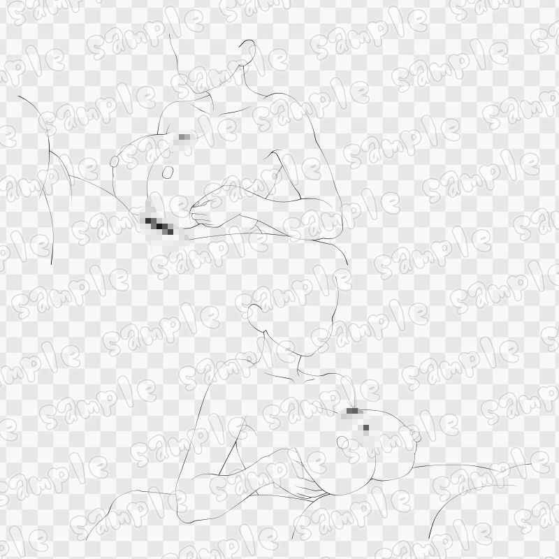 線画素材集［手］47
