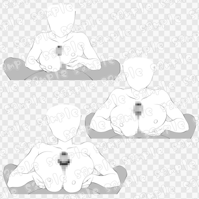 線画素材集［手］49