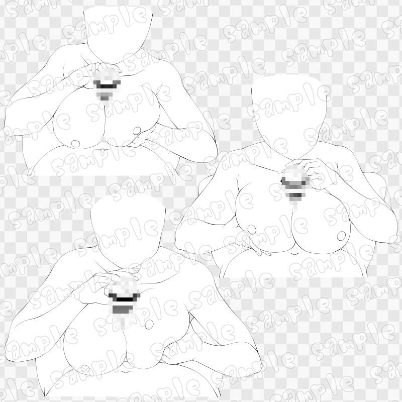 線画素材集［手］50