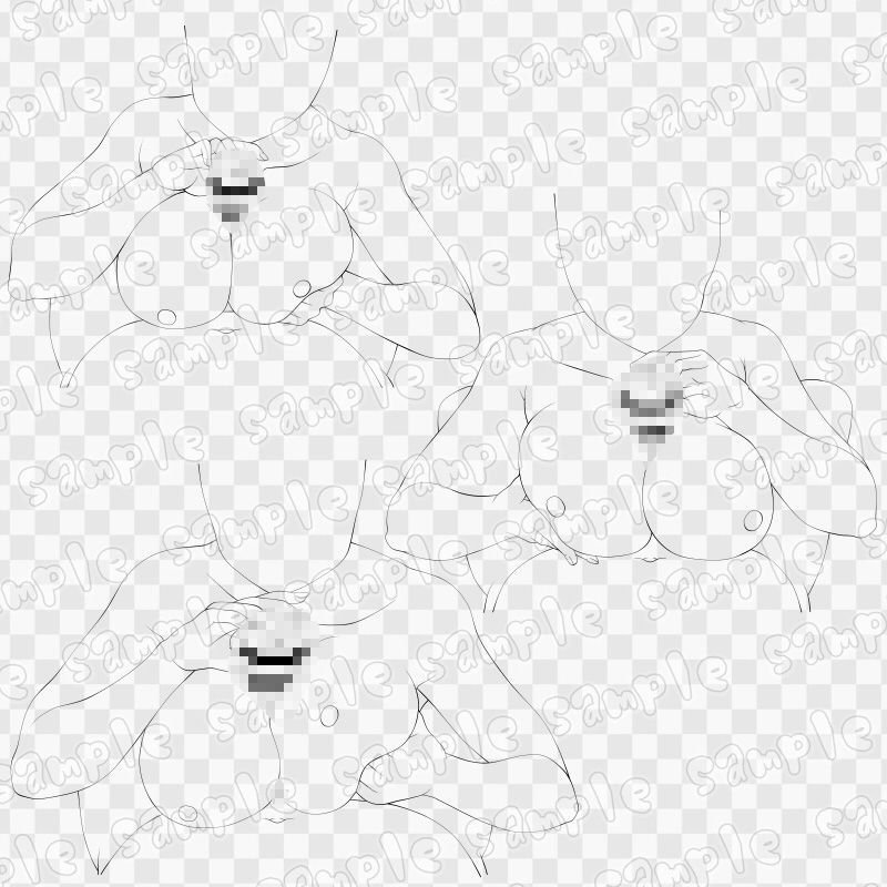 線画素材集［手］50