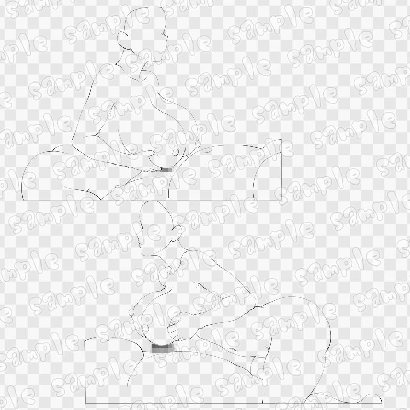 線画素材集［手］51