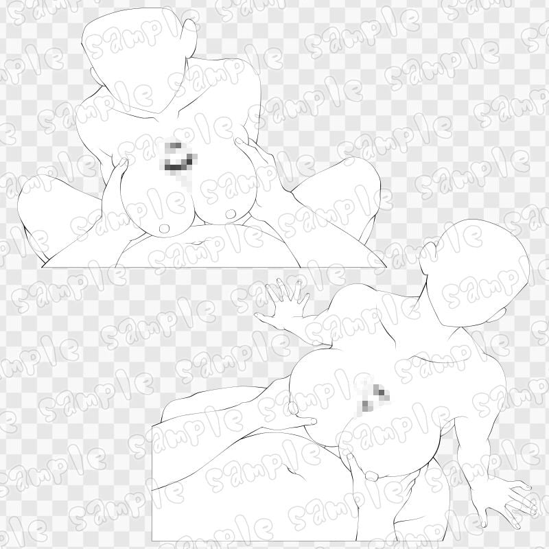 線画素材集［手］54