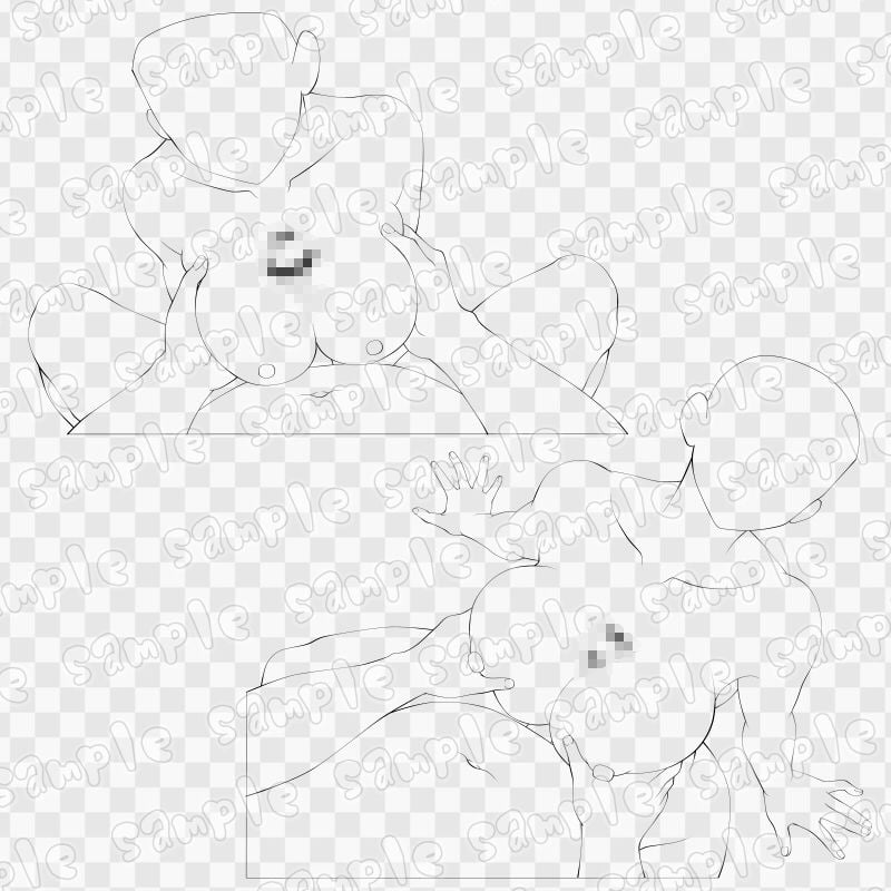 線画素材集［手］54