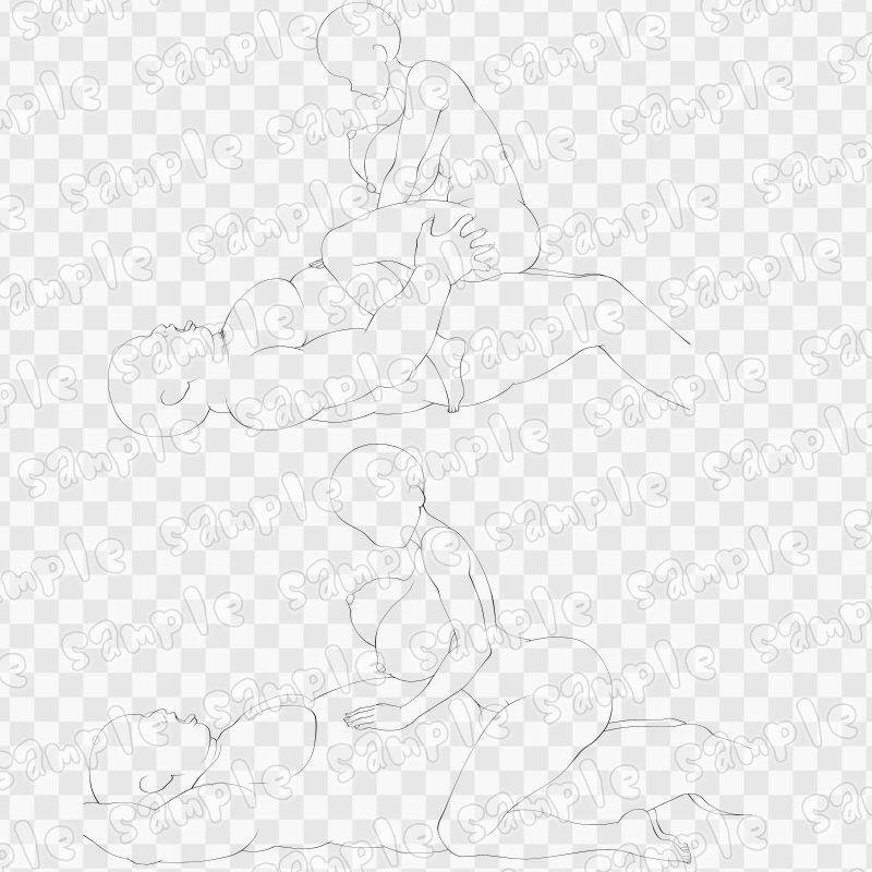 線画素材集［手］60