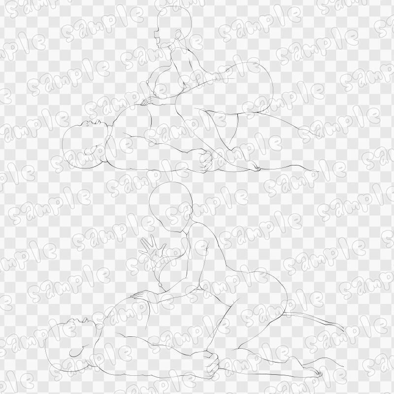 線画素材集［手］61