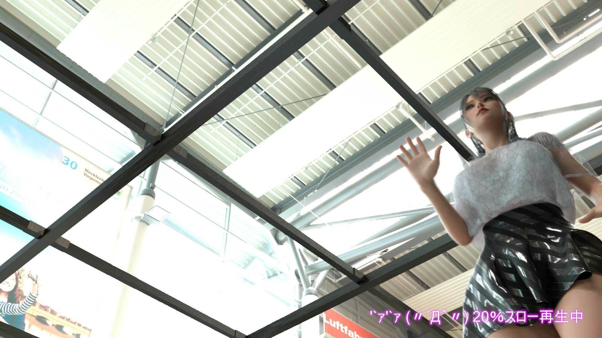 女子アナになった二階堂沙耶・早朝のニュース番組の冒頭でミニスカートでダンスすることを業務命令で強要される・ダンスVer.2:Vol.02『ただの話題作りとのことで電源OFF(のはず)のカメラが4台、ローアングルから彼女のスカート内を覗き込むように設置されている:PV02_黒Tバックパンティで扇風機風チラ』