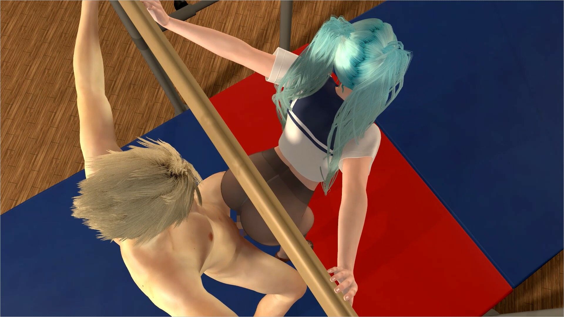 【ROMV339】【動画】初音ミク3Dセーラー制服黒ストッキングとクラウド「新体操鉄棒セックス」