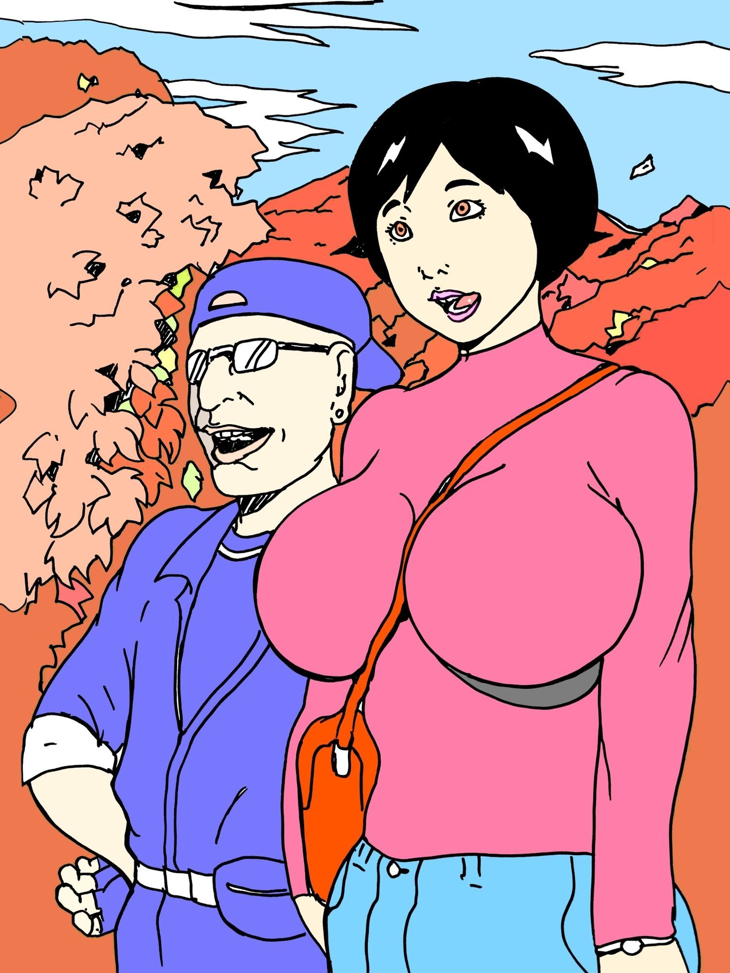 夫の故郷で穴掘られ