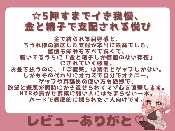 【ゲップ×NTR×貢ぎマゾ】わるぅい人妻の汚い生ゲップでオナサポ♪ちんぽの前に…金 出せ