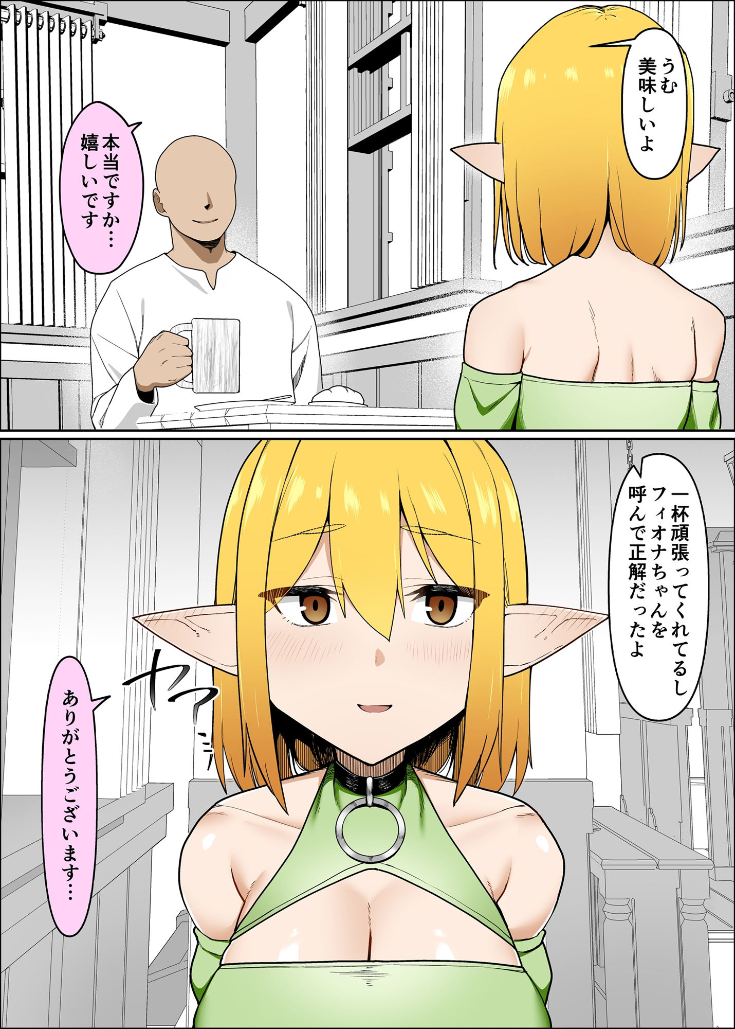エルフのフィオナちゃんはおじさん達の従順な奴●