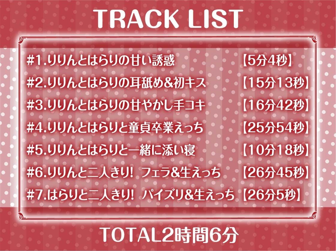 【密着耳舐め】どすけべダブルJKりりんとはらり〜甘々JK二人に両耳元で囁かれながら中出し甘やかし交尾〜