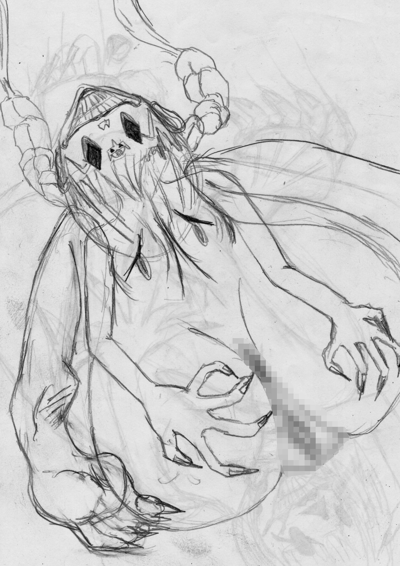 黒よりも黒いエロティックホラー黒戯絵集「マネキンポーズ11」