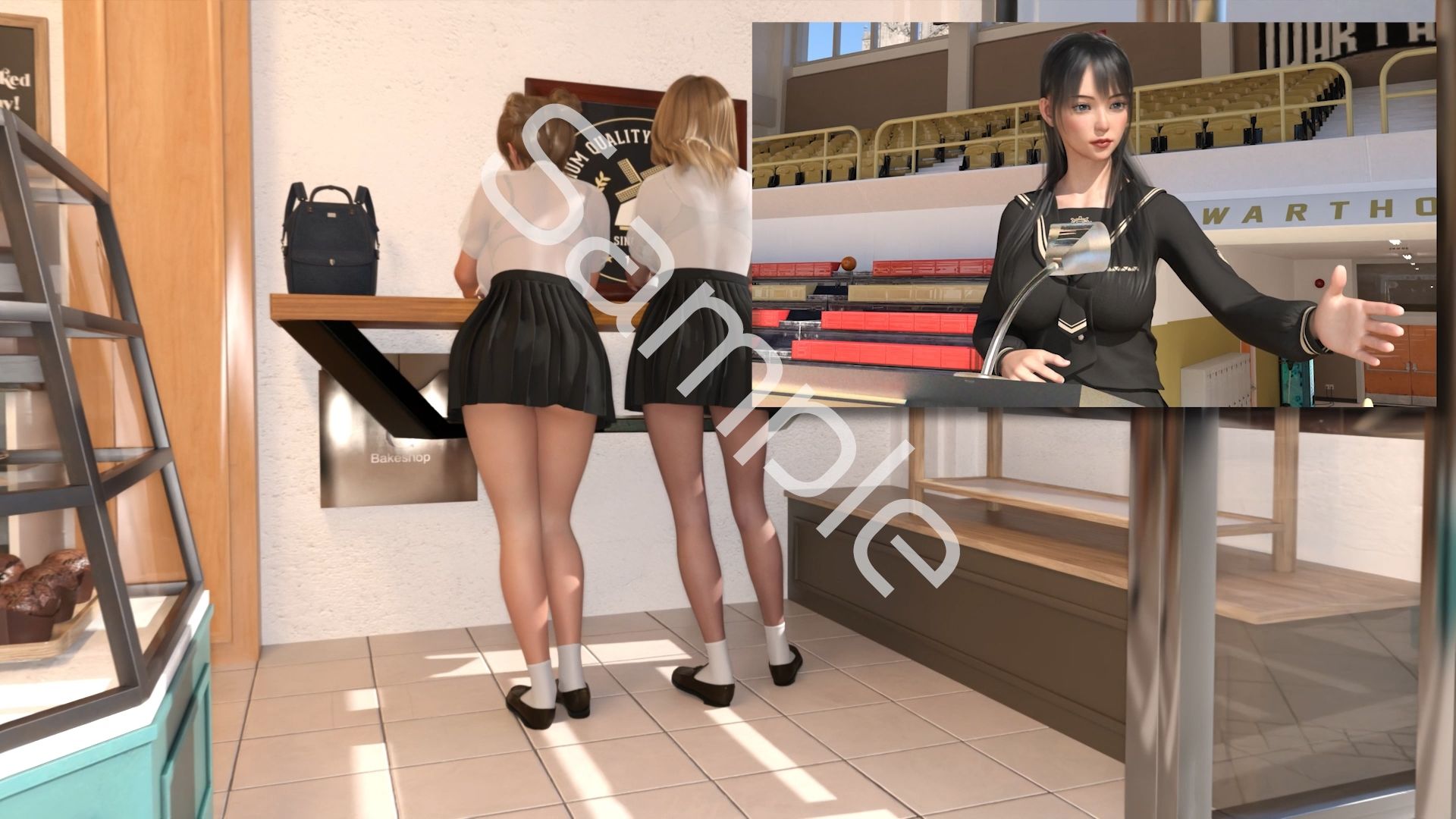 【▲100△100●100】学校帰りにコーヒーショップに寄って雑談する廻里と友梨。2025シリーズ（011:沙耶までもが盗撮師の餌食になり、友梨の知人の男子生徒がその沙耶のパンチラ盗撮動画でヌきまくったということを聞いた件）