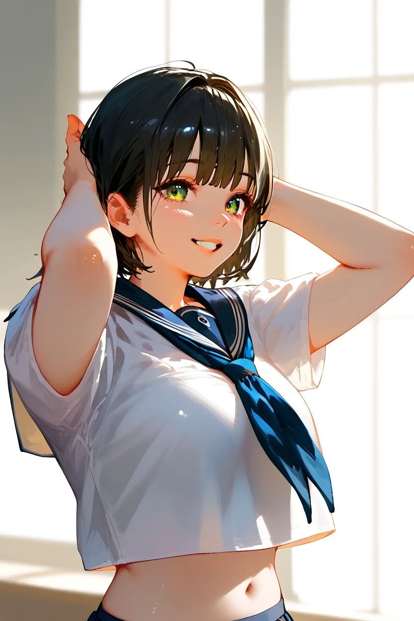 セーラー服でよがる人妻