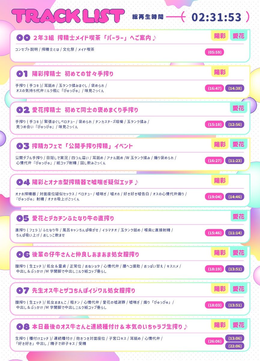 【文化祭限定】◯年3組 搾精士メイド喫茶「パーラー」へ、ようこそ！！ 〜オス牛専用JKミルキング体験＆女の子用搾りたてオスミルクお給仕Service♪〜