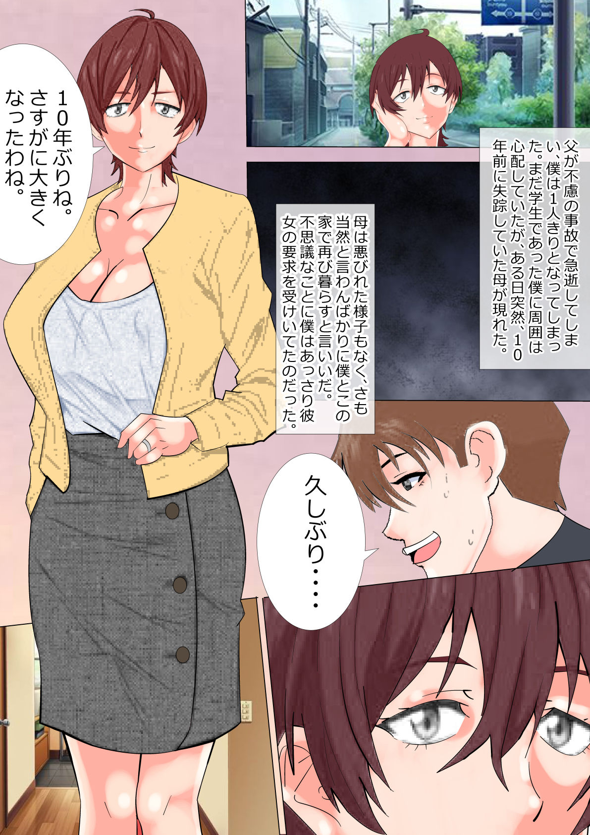 10年失踪していた母と突然同居を始めて欲情してHしまくった話