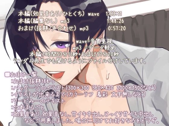 援交男子の甘イキ中出し 音声 〜1時間53分あまり聞かない男性のながーい甘イキ絶頂〜