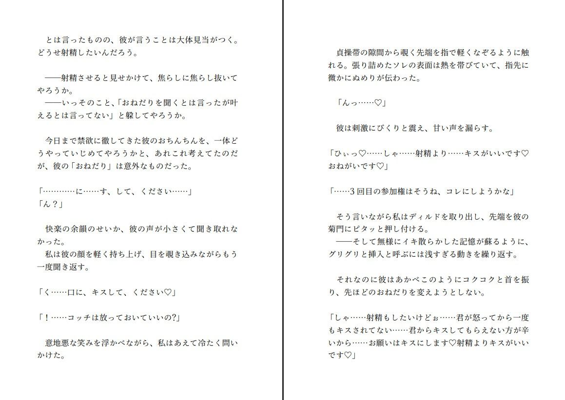 飼い犬系彼氏と喧嘩して仲直りする〜射精する権利を奪ってくださいと懇願する彼の望みが健気すぎたので射精できない彼をたくさんいじめてあげようと思います〜